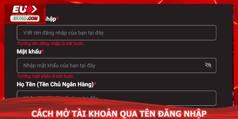 Chia sẻ về cách mở tài khoản mới qua tên đăng nhập